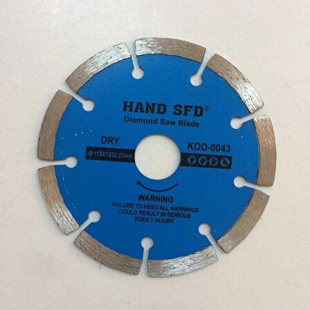 Milan Hand Sfd 115 mm Mermer Granit Beton Kesme Elmas Testere Disk