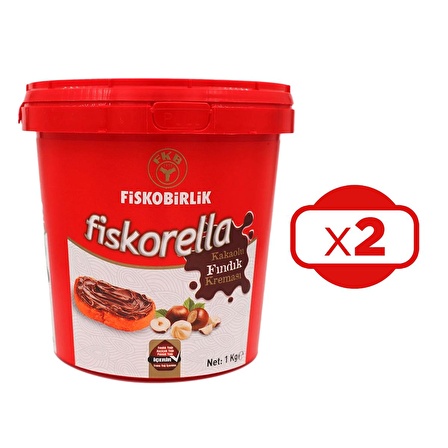 Fiskobirlik Fiskorella Kakaolu Fındık Kreması 1 kg 2 li