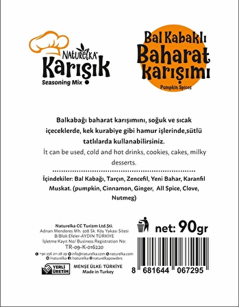 Naturelka Bal Kabaklı Baharat Karışımı 90 gr