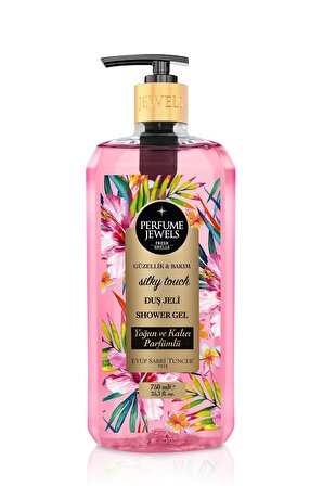 Eyüp Sabri Tuncer Parfume Jewels Silky Touch Çiçek Aromalı Nemlendirici Tüm Ciltler İçin Kalıcı Kokulu Duş Jeli 750 ml