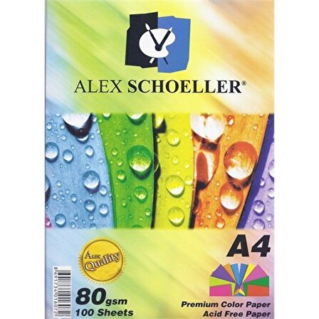 Alex Schoeller Fotokopi Kağıdı A4 Renkli Krş. 50 Li Alx-621