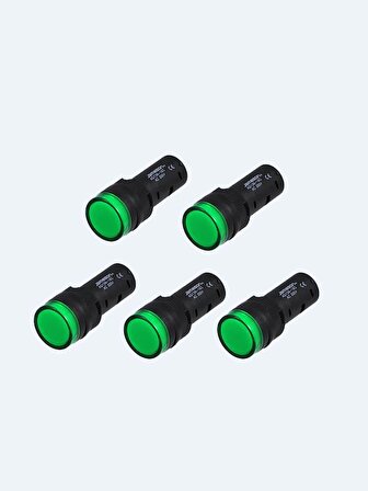 JAMESON 22 MM 24V Yeşil Led Sinyal Lambası ( 10 Adet )