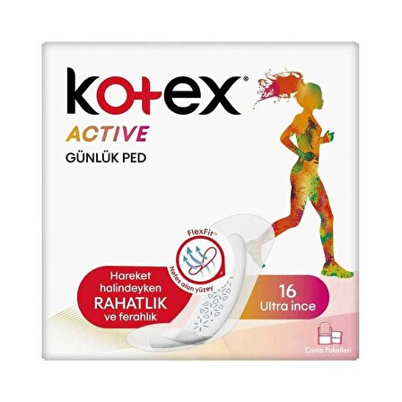 Kotex Active Günlük Ped 16 Lı