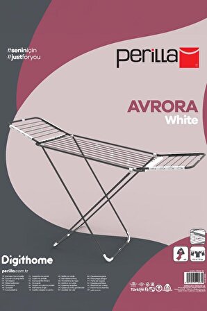 Perilla Avrora White Kurutmalık Kalın Telli Kanatlı Çamaşır Kurutma Askısı Beyaz - KMU17009-19
