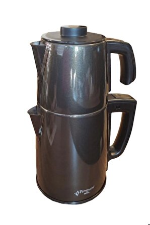 Nova Çay Keyfi Yaldız Siyah Çay Makinesi Su Isıtıcı 1850R