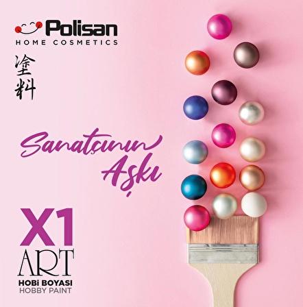 Polisan X1 Art Yaldız Multisurface Hobi/Sanat Boyası 0105 Yaldız Antik Altın