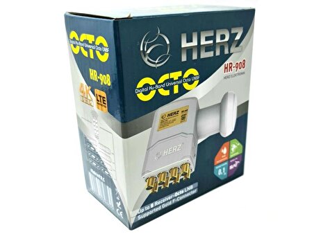 Herz HR-908 Octo Sekizli LNB 0.1dB Full HD 4K