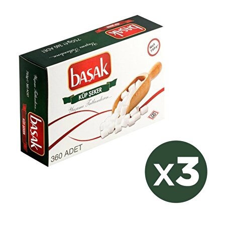 Başak Küp Şeker 750 gr 360' lı x 3 Adet