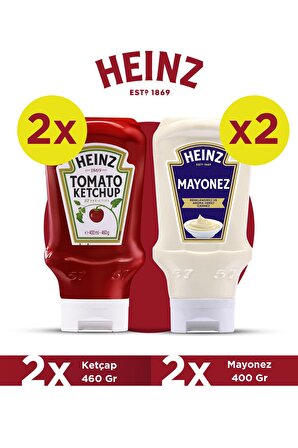 Heinz Ketçap 460 Gr ve Mayonez 400 Gr Fırsat Paketi (2 adet Ketçap 460 Gr + 2 Adet Mayonez 400 Gr)