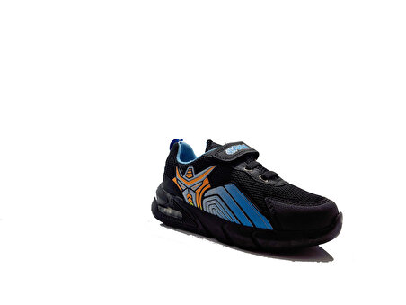 Arvenzo 510 Siyah Bantlı/Işıklı Patik Çocuk Spor Ayakkabı