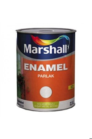 MARSHALL ENAMEL PARLAK SENTETİK BOYA 2.5 LT BEYAZ