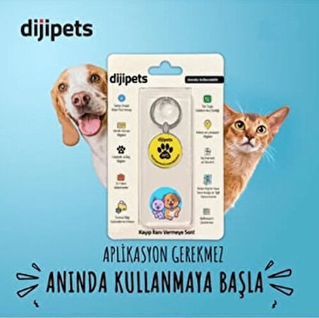 MVG Store Dijipets Beyaz Pati Dostu Akıllı Tasma Dijital Künye Ve Konum Bilgisi (Kayıp İlanı Vermeye Son)