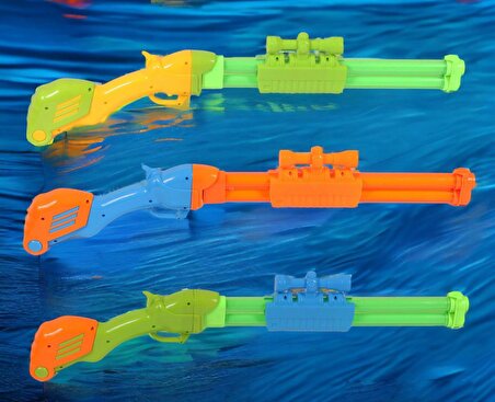 Yaz Eğlencesi 2 Başlı Su Pompası Su Tabancası Havuz Sahil Deniz Plaj Oyuncağı Su Savaşı Oyunu 90 cm.