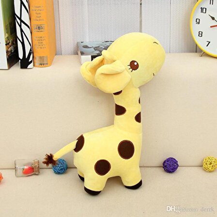 İthal Kumaş Yumuşak Doku Sevimli Zürafa Zuzu Peluş Oyuncak Oyun & Uyku Arkadaşı Büyük Boy 50 cm.