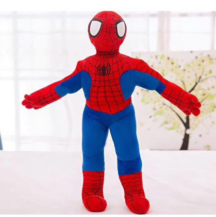 İthal Kumaş Örümcek Adam Spiderman Figür Peluş Oyuncak Uyku & Oyun Arkadaşı Büyük Boy 55 cm.