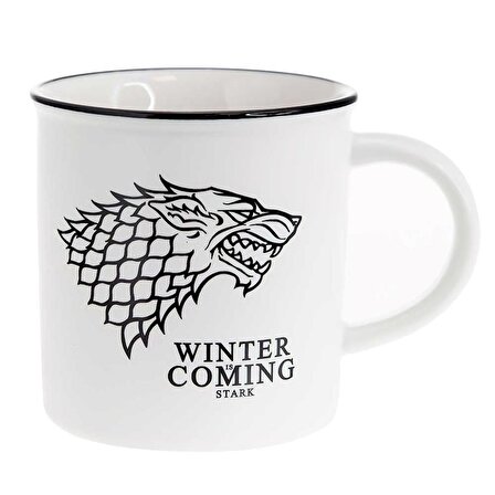 Game Of Throne Winter is Coming Stark Ailesi Kahve Kupası Fincan Mug Teflon Uygulama Gerçek Seramik