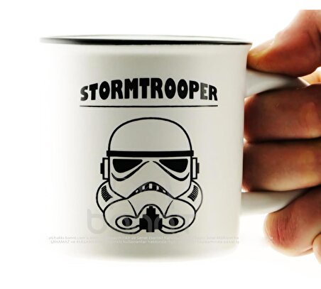 Star Wars Mandalorian Stormtrooper Kahve Kupası Fincan Mug Teflon Uygulama Gerçek Seramik 280 ml. 