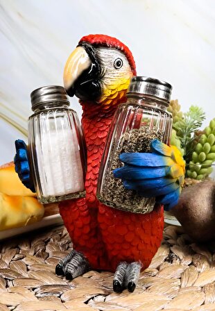 3 Boyutlu Sevimli Papağan Tasarımlı Tuzluk Biberlik Seti Tuz Biber Heykelcik Mutfak Dekoru Ev Hediye