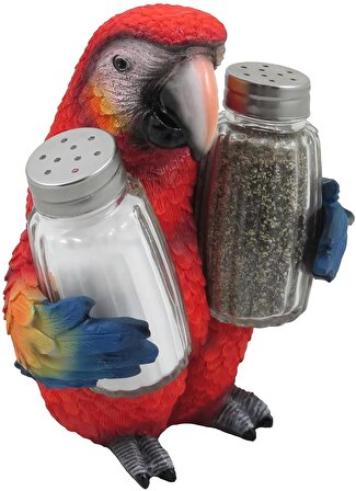 3 Boyutlu Sevimli Papağan Tasarımlı Tuzluk Biberlik Seti Tuz Biber Heykelcik Mutfak Dekoru Ev Hediye