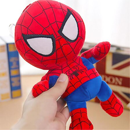 İthal Kumaş Marvel Spiderman Örümcek Adam Anime Versiyon Figür Peluş Oyuncak Uyku Oyun Arkadaşı 27cm