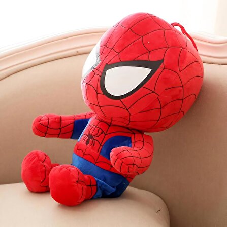 İthal Kumaş Marvel Spiderman Örümcek Adam Anime Versiyon Figür Peluş Oyuncak Uyku Oyun Arkadaşı 27cm