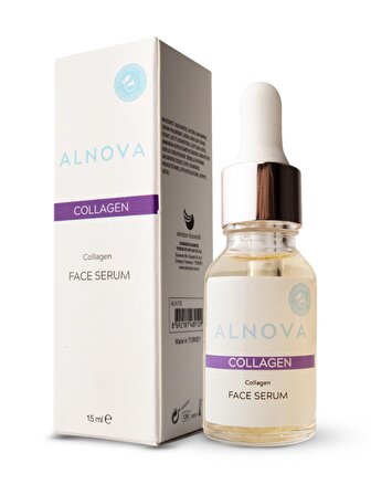 Alnova Collagen Tüm Cilt Tipleri İçin Su Bazlı Yağsız Nemlendirici Yüz Bakım Serumu 15 ml