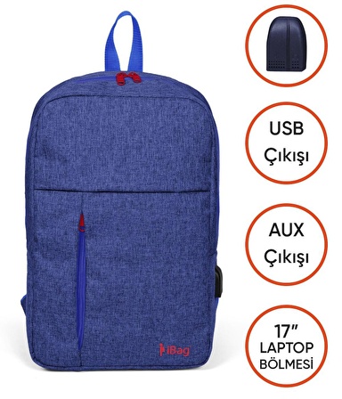 İbag 17 Kırçıllı Lavanta Laptop Sırt Çantası