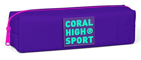 Coral High Sport Tek Bölmeli Mor Kalem Çantası