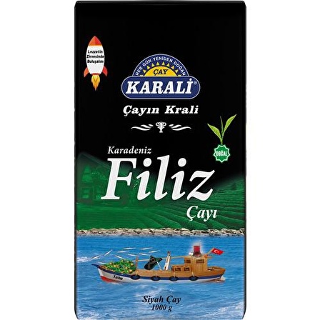 Karali Karadeniz Filiz Organik Dökme Siyah Çay 1000 gr 