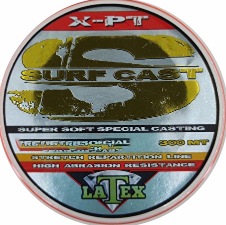 Latex Surf Cast 300m Super Soft Uzak Atış Misinası Turuncu