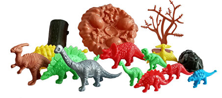 16 Parça Dinozor Oyun Seti Plastik Dinazor Oyuncak