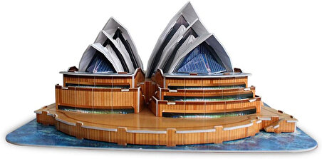 85 Parça Sydney Opera Binası 3D Puzzle Cubic Fun Sydney Opera House Sidney