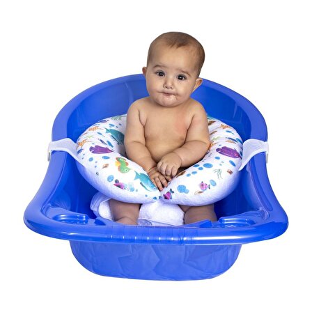 Sevi Bebe Oturaklı Bebek Banyo Filesi ART-691 Akvaryum Desen