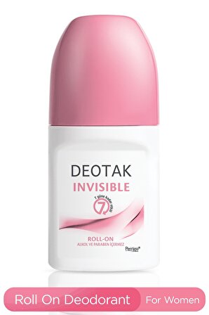 Deotak Invisible Antiperspirant Ter Önleyici Leke Yapmayan Kadın Roll-On Deodorant 35 ml