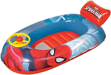 Marvel Lisanslı Örümcek Adam Direksiyonlu Çocuk Deniz Botu 112x71 Cm Spiderman Bot