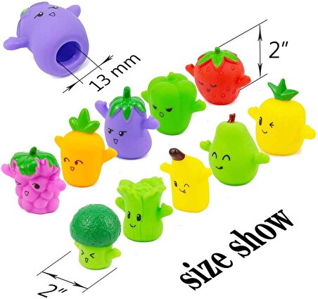 Sebze Meyve Şekilli 5 Li Parmak Kukla Seti Model-1