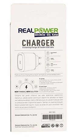 Realpower Lightning 20 Watt Hızlı Şarj Aleti Beyaz