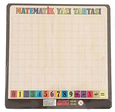 Bultak Sayılar ve Matematik Sayı Tahtası Türkçe İngilizce 28x28 cm Bultak