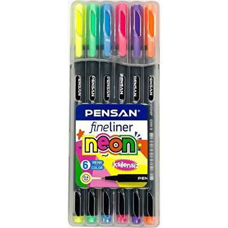 Pensan Fineliner Kalem Seti 6 Neon Renk N:6300