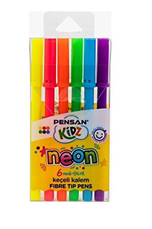 Pensan Keçeli Kalem 6 Lı Neon Renkler