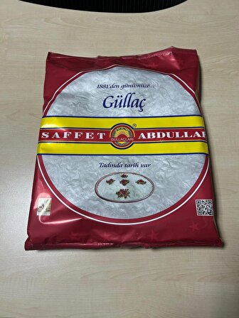 Saffet Abdullah Güllaç 250 Gr Poşet Ambalaj