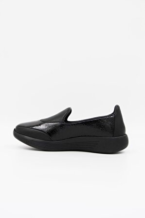 Ceyo1000-01 Kadın Comfort Ayakkabı  - Siyah
