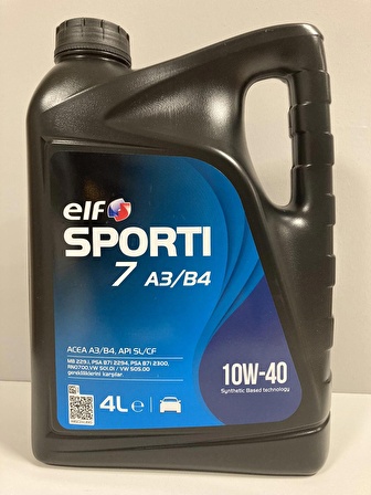 ELF SPORTI A3/B4 10W-40 4L MOTOR YAĞI