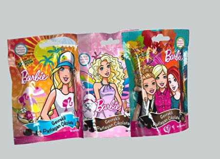 Hleks Shoogy Boom Gevrekli Çikolata Kaplı Patlayan Şeker Barbie Lisanslı 50 Gr x 3 Adet
