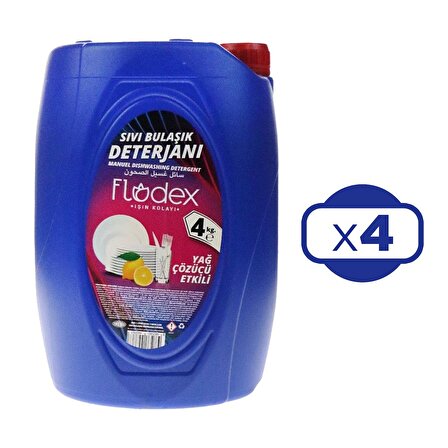 Flodex Sıvı Bulaşık Deterjanı 4 litre x 4 Adet