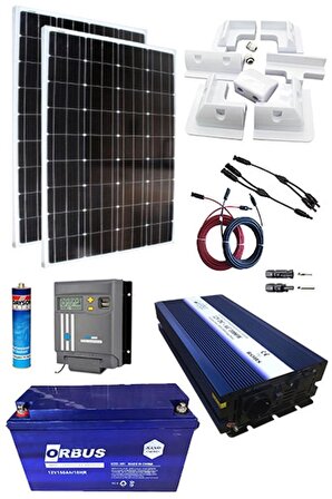 340 Watt Güneş Panelli Karavan Paket Hazır Solar Sistem Karavan Paketi
