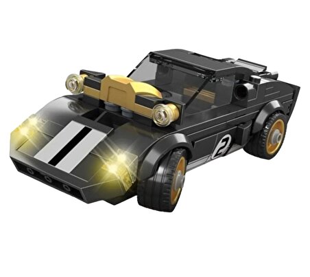 Spor Araba Lego 193 Parça Işıkları Yanan Spor Araba Lego Seti Siyah