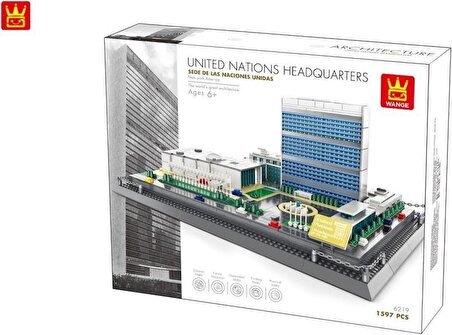 Wange 6219 Blok Oyuncaklar United Nations Headquarters-New York B.m Genel Merkezi 1597 Parça