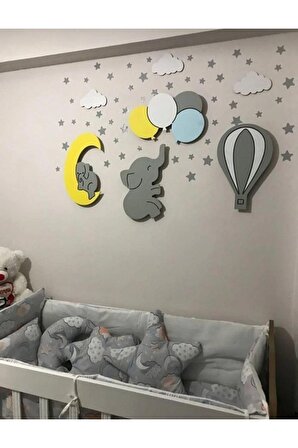 Bebek/çocuk Odası Ahşap Dekoratif Aydınlatma Bebek Hediyelik
