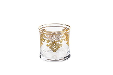 Nişantaşı Zümrüt Altın Kısa Su/Meşrubat Bardağı 6lı　 